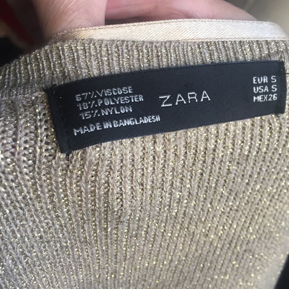 Zara Gold Cardigan Used in Good Cond. S - Picture 7 of 8